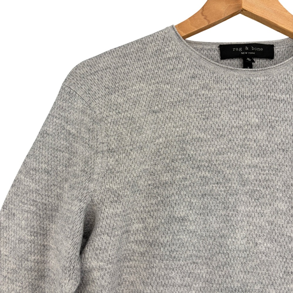 Rag & Bone New York Gray Merino Wool Blend Crewneck Sweater Medium